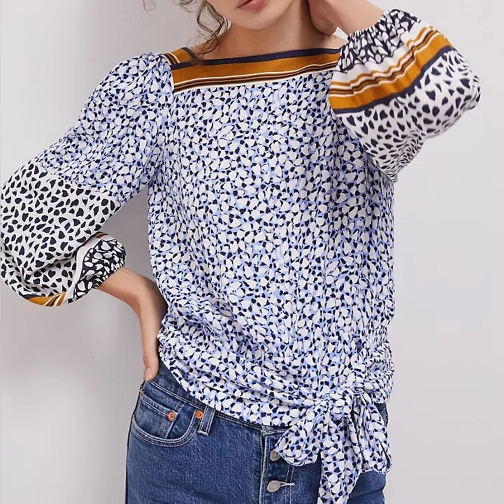 NWT Anthropologie Maeve Animal Print Top Size Small